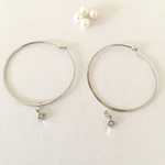 シルバー シンプルフープピアス