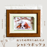 【キャバリア】シャドウボックス（額・マット付き・送料無料）工芸／絵画🌟ラッピング対応🌟プレゼントにも♪