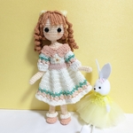 ✿チューリップ🌷ドレスの女の子  着せ替えあみぐるみ