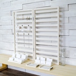 ⑥大型パネルスタンド什器90 ２面 ラダーラック・クランプ固定仕様【受注】白 他２０色  アクセサリー 布小物 キーホルダー ネックレス