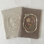P様専用 リボンフレーム刺繍の手帳カバー② キナリ A5