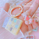 くまちゃんのHappyチョコBoxキーホルダー　ハンドメイドレジン　キーホルダー　ハンドメイドキーホルダー　シャカシャカキーホルダー　シャカシャカ　シェイカー　くま　チョコレート　チョコ