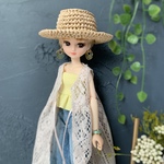 ⭐︎🆕set⭐︎ロングレースジレ+チューブトップス　ベージュ　リカちゃん服　リカちゃんアウトフィット