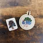 【再販】ミニ刺繍枠のイーソー ネックレス／キーホルダー