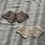 レースのつけ襟　花模様