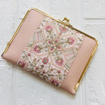 インド刺繍生地のがま口マルチケース