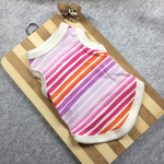 【完成品】トロピカルボーダー♡タンクトップ　ピンク・Ｓサイズ