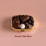 バッグとリボンのチョコレートピルケース