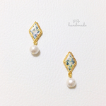 Artmarble×コットンパール＊イヤリング 