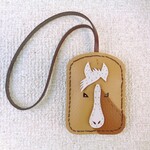 馬正面顔と馬蹄のバッグチャーム