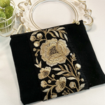 インド刺繍リボン🎀手のひらサイズポーチno.014