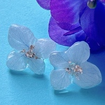 紫陽花の華【チタンポストピアス】薄い水色🩵