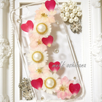 ハートの花びら♡iPhoneケース