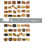 磁石の見えない✽寄せ木のマグネット【選べる8個セット】　craft magnet