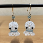 ビーズてるてる坊主　ピアス