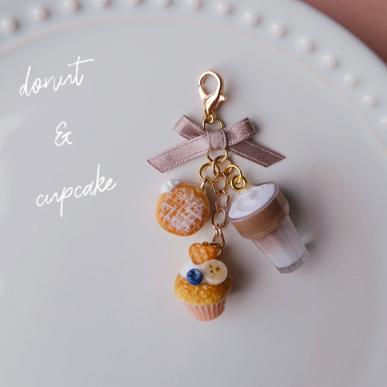 ♡なかよしくまクッキー♡　チャーム　キーホルダー　フェイクスイーツ　ミニチュア ♡なかよしくまクッキー♡ チャーム キーホルダー フェイク