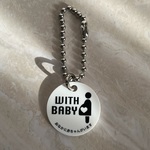 ”WITH BABY” マタニティマーク white × black