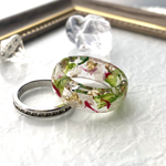 ハンドメイド レジン リング 指輪♡金魚  金箔 金魚鉢 