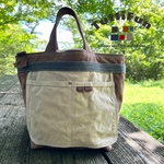 tuttifun＊apron pocket bag  -brown gray