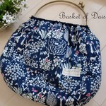 再販　リバティ　ベンリー口金 バッグLサイズ　YOSHIE　紺
