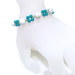 Marine turquoise. 〜ターコイズとマグネサイトのブレスレット〜