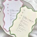 メニュー表　200円/1枚 機械で正確なウェーブカット　　結婚式　ウェディング　♡ simple うねうねღ︎