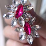 2pcs)3448)インポートピアス)flower#5LF