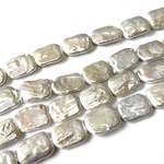 PA125 バロック  長方形 13〜16mm 真珠 淡水パール 連売り 天然石 パワーストン