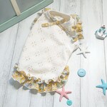 黄色い花のフリル付き タンクトップ  ✂️オーダー制作です