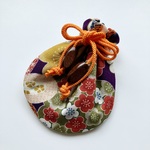 着物柄のミニミニまんまる巾着ポーチ