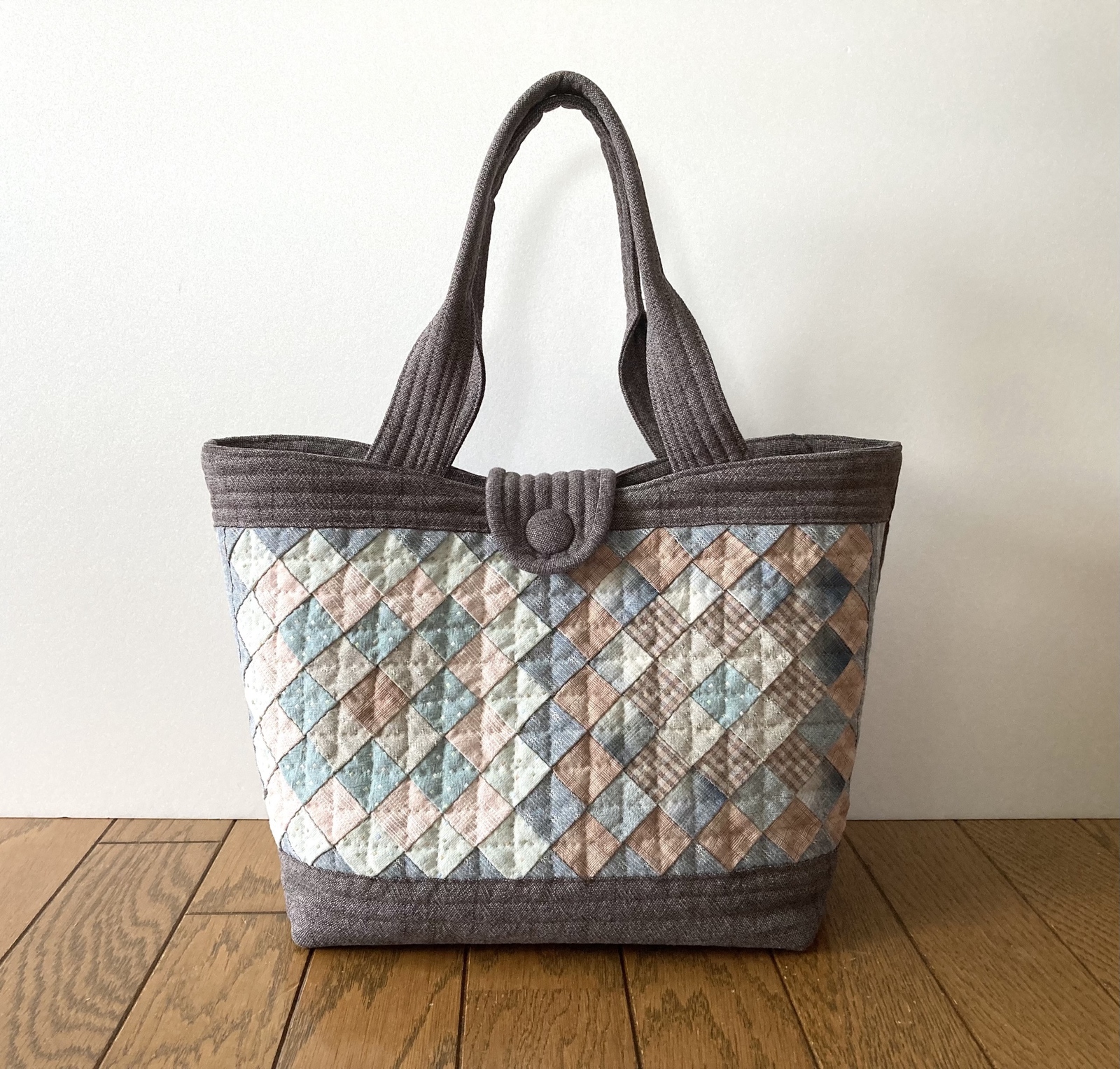 ハンドメイドパッチワークバック ハンドメイド パッチワーク バック トートーバック 刺子 ②