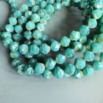 【10コセット】JIRI＊IVANA#czech beads#チェコビーズ　central cut8㍉ jade green/picasso