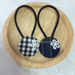 くるみボタンヘアゴム２個セット