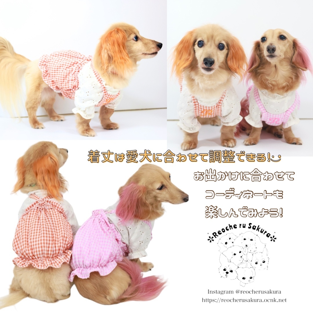 犬服 エプロン 重ね着 キャミバルーン キャミソール 春夏秋冬