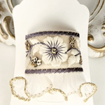 お試し価格・数量限定 🎉 インド刺繍リボン ポニーフックNO.012