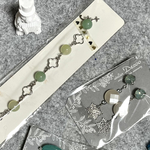 【特別SALE】アクセサリー2点おまとめセール・天然石カルセドニーブレス＆アクリルストーンピアス