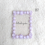 【No.24】硬質ケース　B7  レトロ　お花　紫