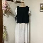 ハーフリネン　ブラック　ベスト💕