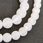 瑪瑙 クラック マット ビーズ 8㍉ 10個 ストーン 貫通穴 通し穴 アクセサリーパーツ チャーム 