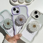 【お花のスマホグリップ】 ケースset  スマホグリップ　韓国　iPhoneケース