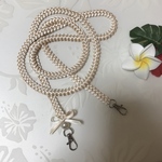 専用出品◎ショルダーストラップ　ベージュ×オフホワイト　120cm