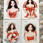 オリジナル人物ステッカー♡red swimsuit ②