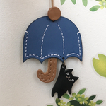 本革　レザー　猫　キーホルダー　パスケース　かわいい