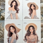 オリジナル人物ステッカー♡sun hat①