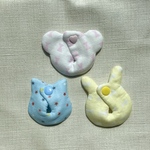 アニマル胃ろうカバー（くま、ねこ、うさぎ）3個セット