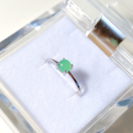クリソプレーズ ♡ 天然石 小ぶり リング ♡ silver925 シンプル 指輪 カボション