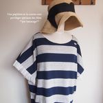 チュールフリルで太ボーダー*ドルカットソー*短袖