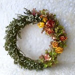 Dry flower rose wreath