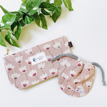 北欧柄ポーチ&丸巾着セット♡