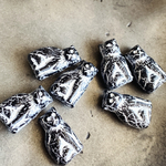 【4匹セット】JIRI＊IVANA#czech beads#チェコビーズ　cat15✖️9㍉　black/white